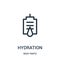 hydration icon vector from body parts collection. Thin line hydration outline icon vector illustration