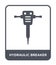 hydraulic breaker icon in trendy design style. hydraulic breaker icon isolated on white background. hydraulic breaker vector icon
