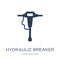 Hydraulic breaker icon. Trendy flat vector Hydraulic breaker icon on white background from Construction collection