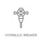 Hydraulic breaker linear icon. Modern outline Hydraulic breaker