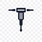Hydraulic breaker transparent icon. Hydraulic breaker symbol design from Construction collection.