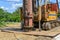 Hydraulic Foundation piles drilling machine on site