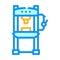 hydraulic press color icon vector illustration flat