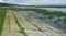 hydraulic structure, protective concrete dam on the shore of Lake Yalpug, Ukraine