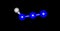 Hydrazoic acid molecular structure isolated on black