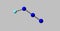 Hydrazoic acid molecular structure isolated on grey