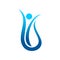 Hydro Healthy Drop Abstract Figure Symbol Design