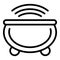 Hydro massage bath icon outline vector. Physio leg