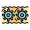 Hydro power vents icon color outline vector