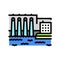 hydro station hydroelectric power color icon vector illustration