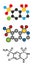 Hydrochlorothiazide diuretic drug molecule