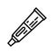 hydrocortisone ointment first aid line icon vector illustration