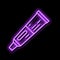 hydrocortisone ointment first aid neon glow icon illustration