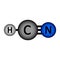 Hydrocyanic acid molecule icon