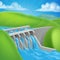 Hydroelectric Power Dam Generating Electricity