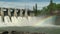 Hydroelectric Power Dam with Rainbow pan right