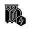 Hydroelectric power station black glyph icon