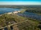 Hydroelectric power station in Latvia. Daugava river, plavinas.