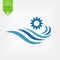Hydroelectric Power Stations icon. Hydroelectricity generation concept vector illustration
