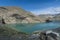 Hydroelectric Yamdrok-tso lake at Sim or Simu La pass, along Southern Friendship Highway, Tibet.