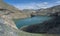 Hydroelectric Yamdrok-tso lake at Sim or Simu La pass, along Southern Friendship Highway, Tibet.