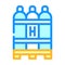 hydrogen biogas color icon vector illustration