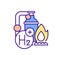 Hydrogen boiler RGB color icon