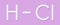 Hydrogen chloride (HCl) molecule, chemical structure. Highly corrosive mineral acid; Acid component of gastric juice (stomach acid