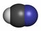 Hydrogen cyanide (HCN) poison molecule. Has typical almond-like odor. 3D rendering. Atoms are represented as spheres with