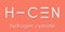 Hydrogen cyanide HCN poison molecule. Has typical almond-like odor. Skeletal formula.