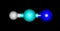 Hydrogen cyanide molecular structure isolated on black