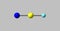 Hydrogen cyanide molecular structure isolated on grey