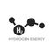 Hydrogen energy icon. environment, eco friendly industry and alternative power symbol