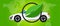 Hydrogen fuel cell car eco environment friendly zero emission green leaf