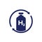 hydrogen gas tank refill icon