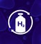 hydrogen gas tank refill icon, vector
