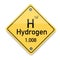Hydrogen periodic elements. Business artwork vector graphics