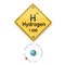 Hydrogen periodic elements. Business artwork vector graphics