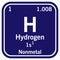 Hydrogen Periodic Table of the Elements Vector