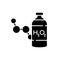 Hydrogen peroxide black glyph icon