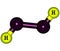 Hydrogen peroxide (H2O2) molecular structure isolated on white