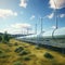 A hydrogen pipeline with wind turbines 2