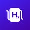 hydrogen power system icon, h2 energy source