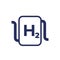 hydrogen power system icon, h2 energy source