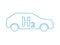 Hydrogen powered car icon