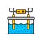 Hydrogen production, H2 water electrolysis icon