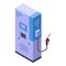 Hydrogen station icon isometric vector. Fueling creation