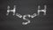 Hydrogen sulfide (H2S) molecule. Toxic gas with characteristic odor of rotten eggs