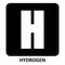 Hydrogen symbol illustration