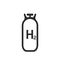 Hydrogen tank line icon. eco, environment and alternative energy symbol